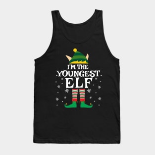 I'm The Youngest Elf Matching Family Christmas Pajama shirt Tank Top